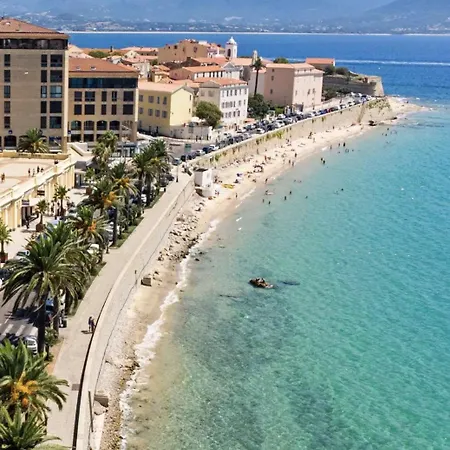 T2 Avec Piscine Chauffee - Vue Exceptionnelle Sur La - Parking & Wifi - A 50m 아파트 아작시오